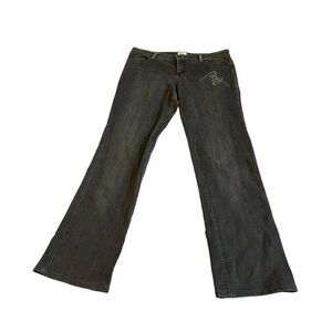 Blugirl Jeans Womens Jeweled Pocket Black Bootcut Jeans, Waist 32 & Inseam 37.5